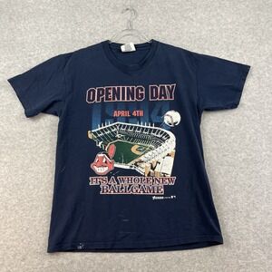 Vintage Cleveland Indians MLB 1993 Opening Day T-Shirt Baseball 90s Guardians